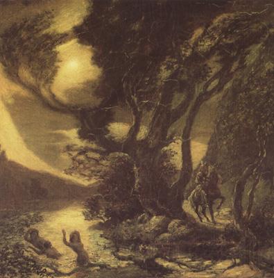 Albert Pinkham Ryder Siegfried and the Rhine Maidens (mk19) Spain oil painting art